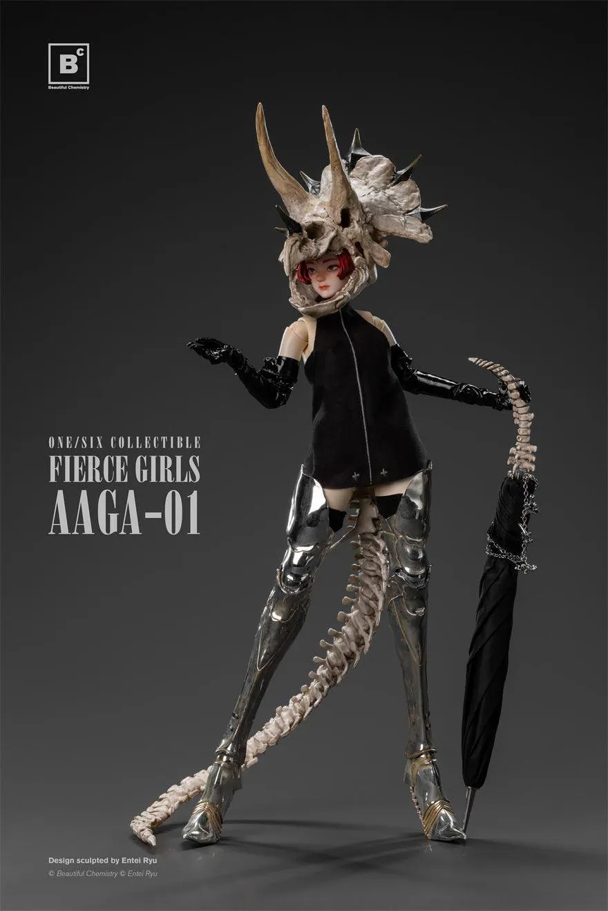 1:6 Bone Girl Fierce Girls Triceratops Action Figure