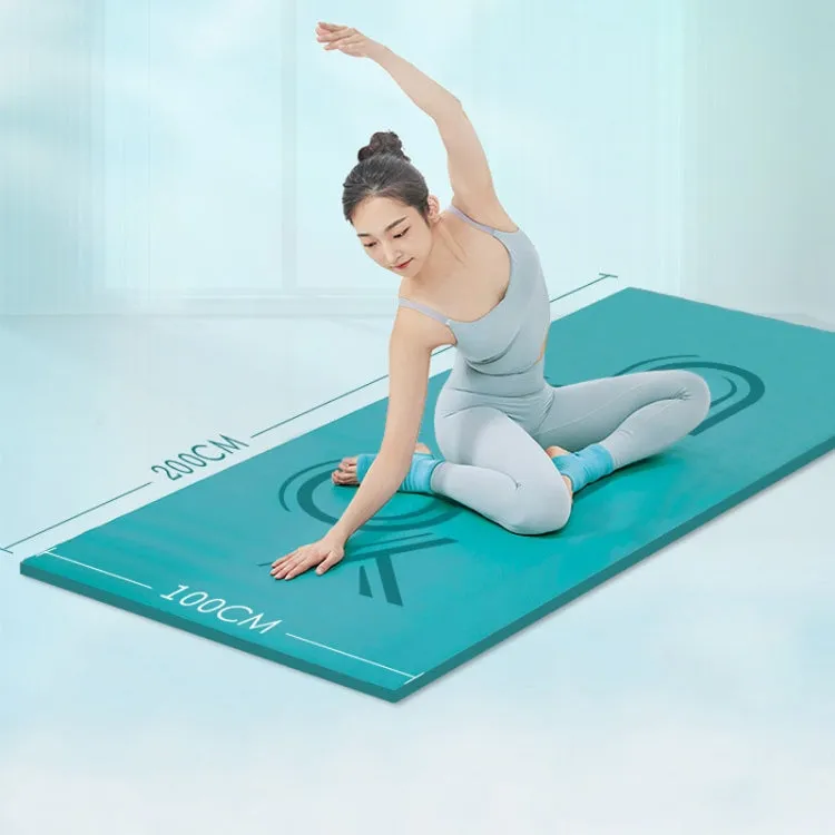 200x100x0.8cm High-rebound Training Non-slip Shock-absorbing Double TPE Thickened Yoga Mat(Mars Green)