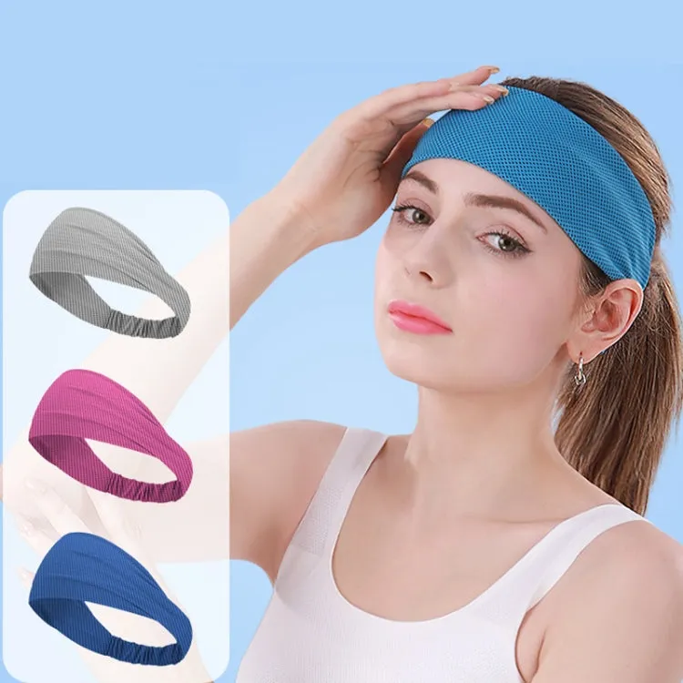 3 PCS Cold Feeling Sports Hairband Fitness Sweat-absorbing Belt(824 Black)