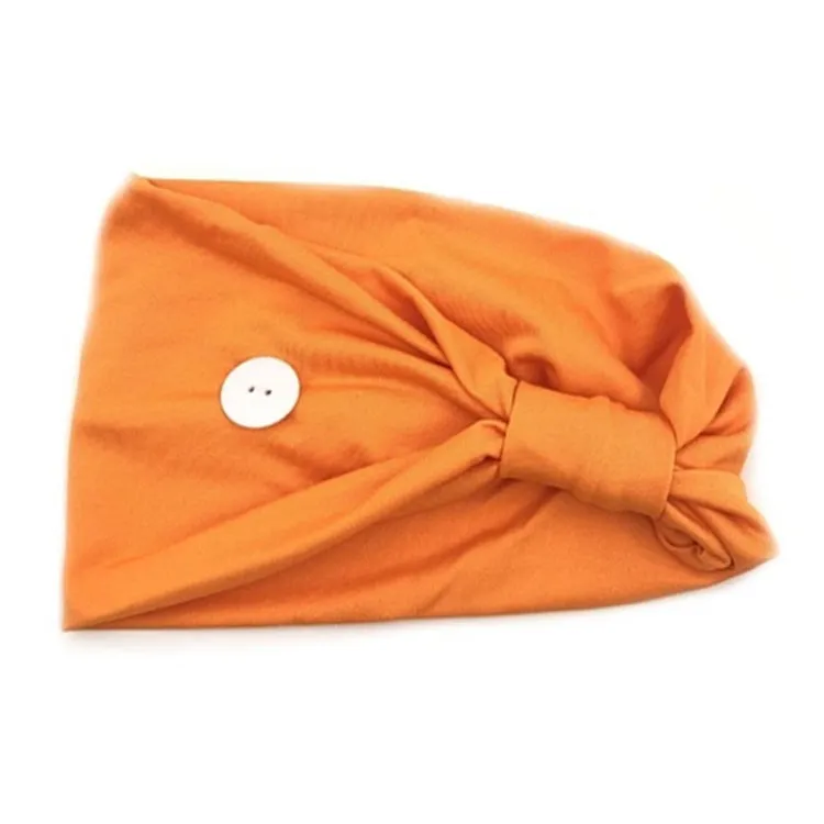 3 PCS Headband Sports Yoga Knitted Sweat-absorbent Hair Band with Mask Anti-leash Button(Orange)