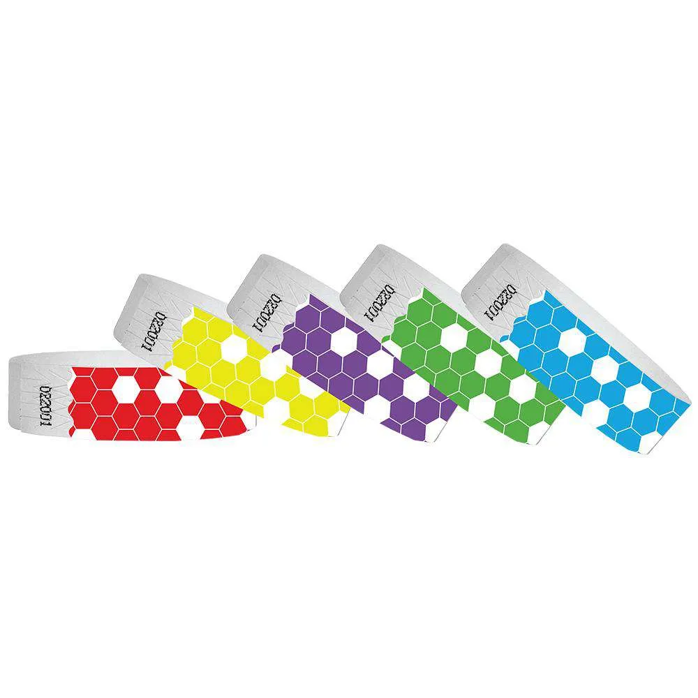 3/4" Honeycomb Wristband Tyvek Design