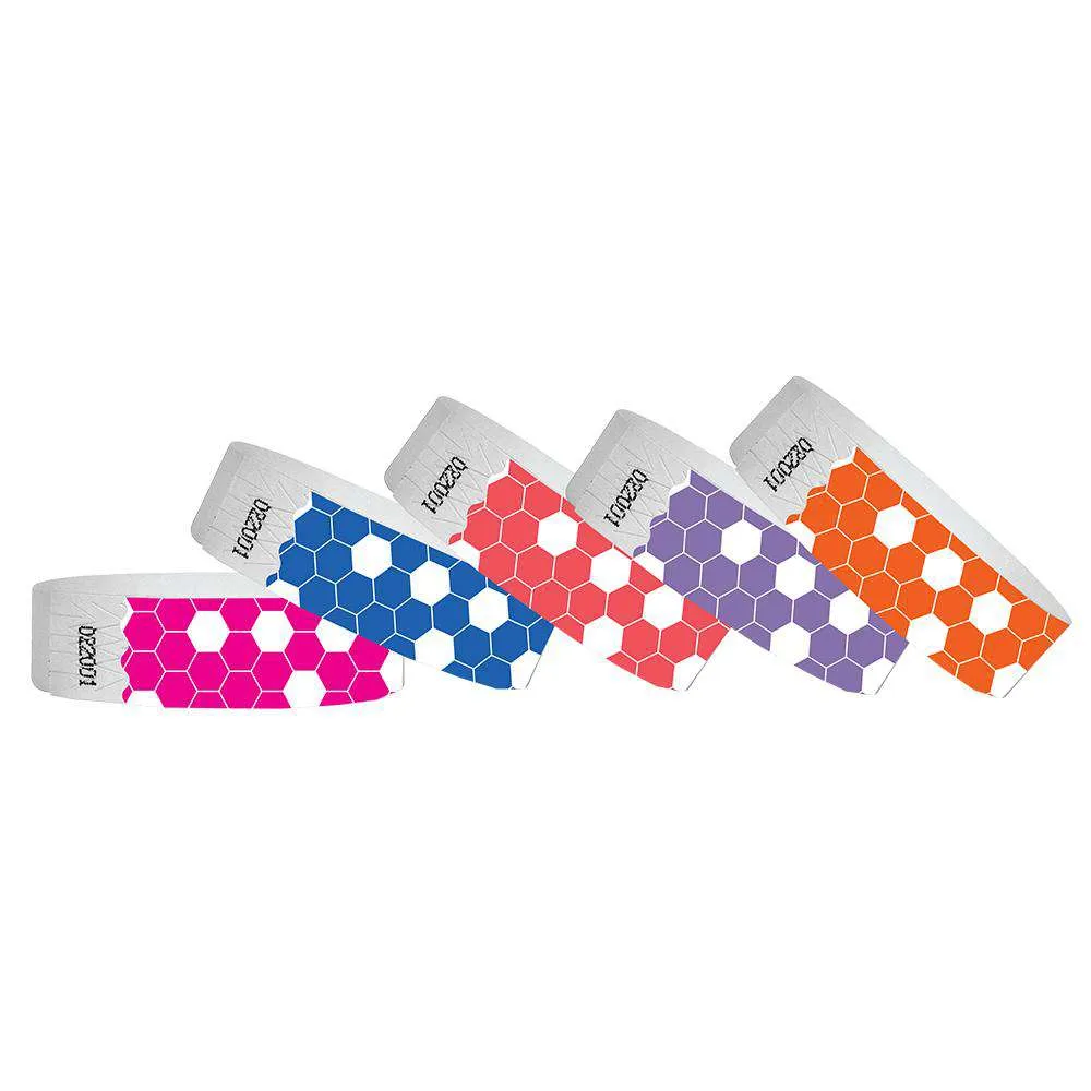 3/4" Honeycomb Wristband Tyvek Design