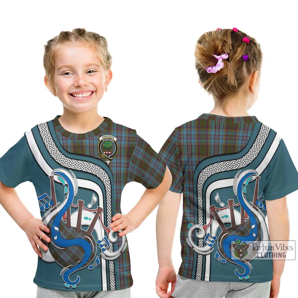 Anderson Tartan Kid T-Shirt with Epic Bagpipe Style