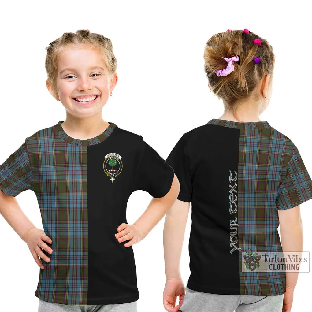 Anderson Tartan Kid T-Shirt with Family Crest and Half Of Me Style