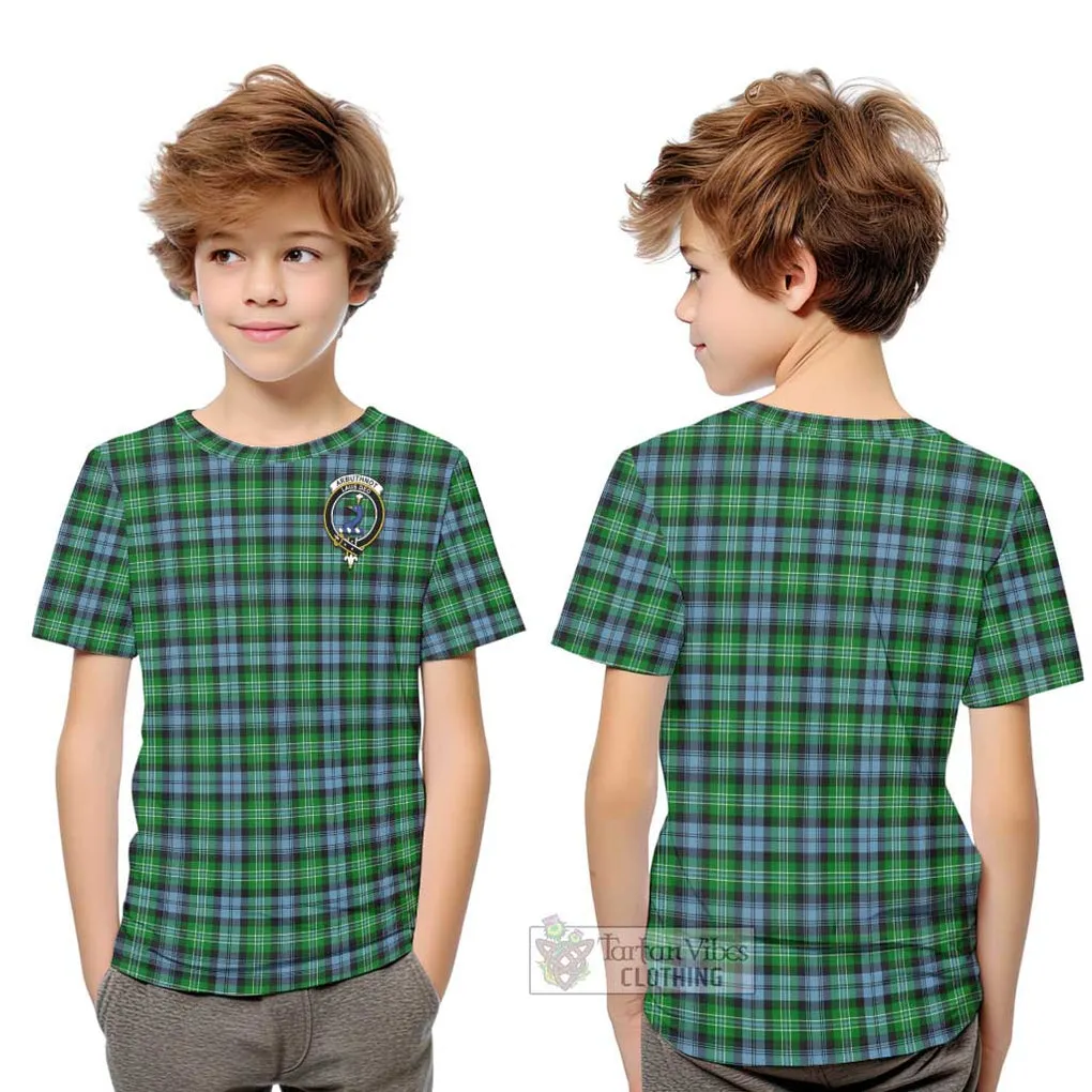 Arbuthnot Ancient Tartan Kid T-Shirt with Family Crest