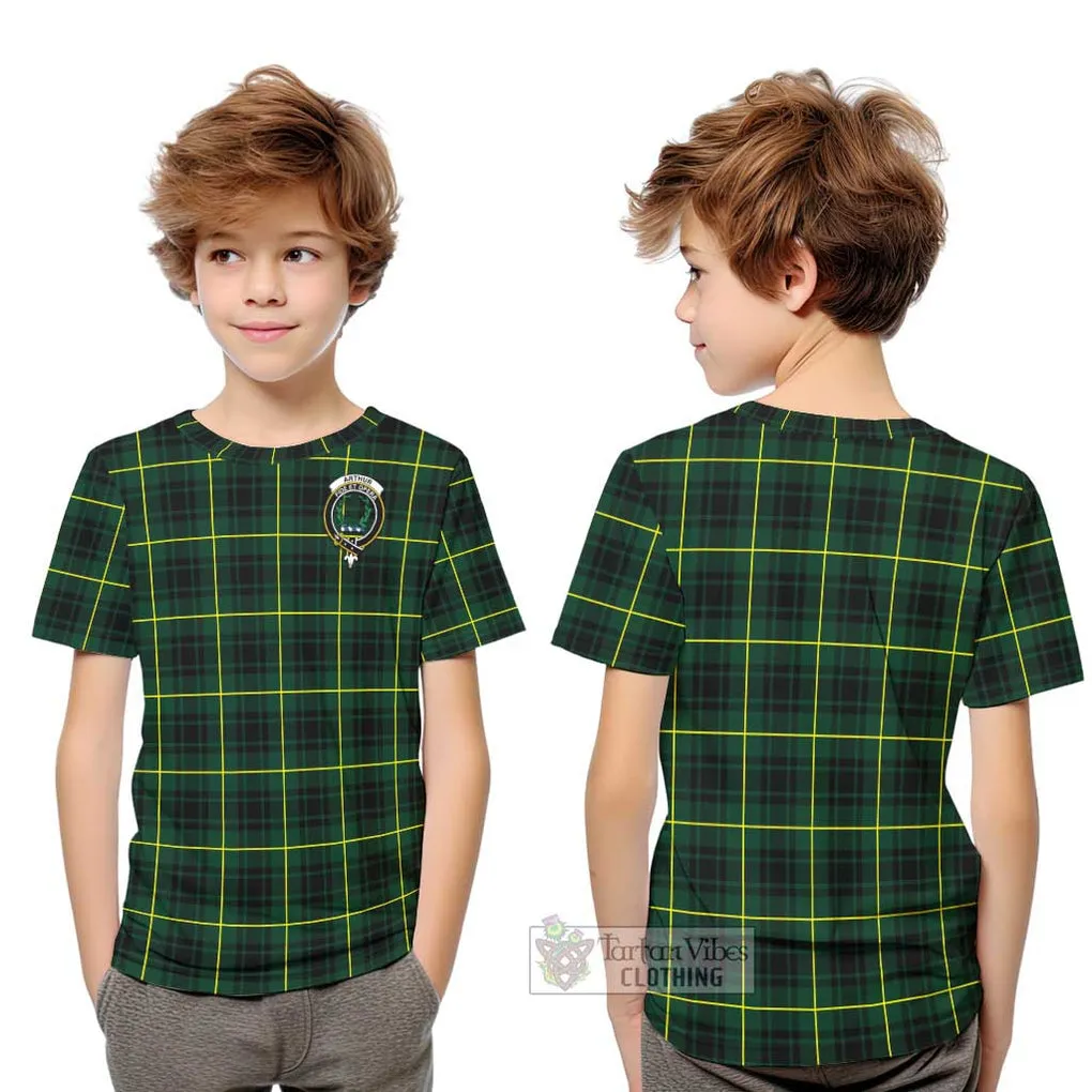 Arthur Modern Tartan Kid T-Shirt with Family Crest