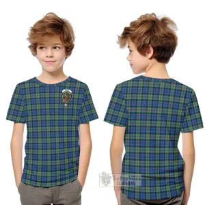 Baird Ancient Tartan Kid T-Shirt with Family Crest