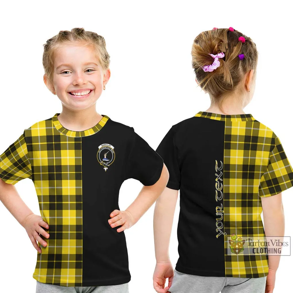 Barclay Dress Modern Tartan Kid T-Shirt with Family Crest and Half Of Me Style