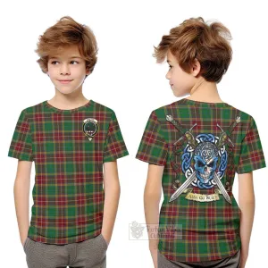 Baxter Tartan Kid T-Shirt with Family Crest Celtic Skull Style