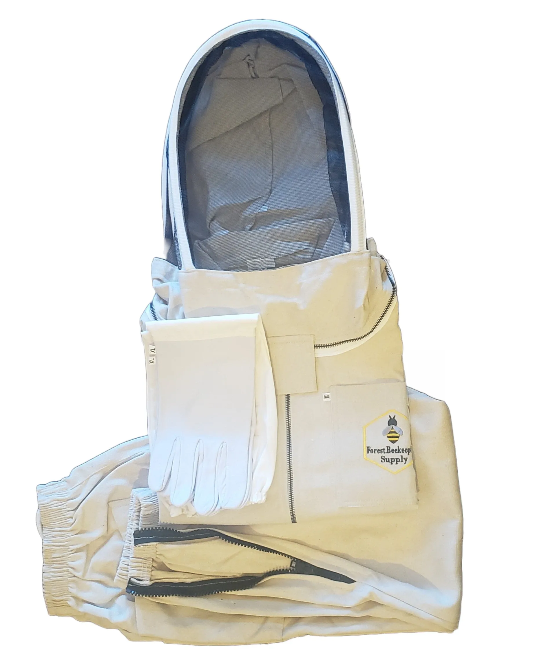 Bee Hive Starter kit Beekeeper Full Body Protection with Cotton Canvas Jacket Pant and Glove