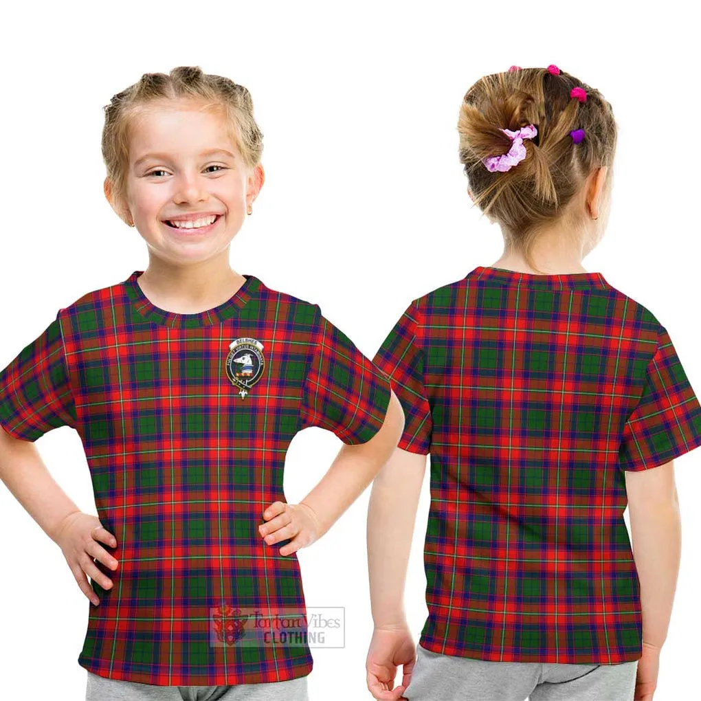 Belshes Tartan Kid T-Shirt with Family Crest