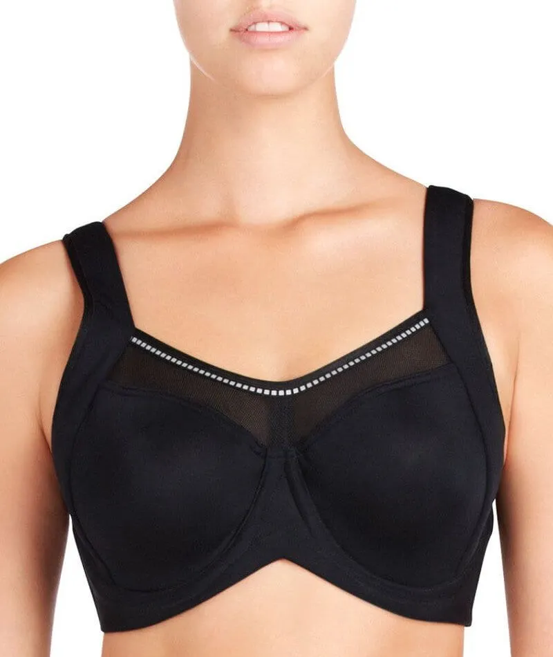 Bendon Sport Extreme Out Underwired Sports Bra - Black/Silver