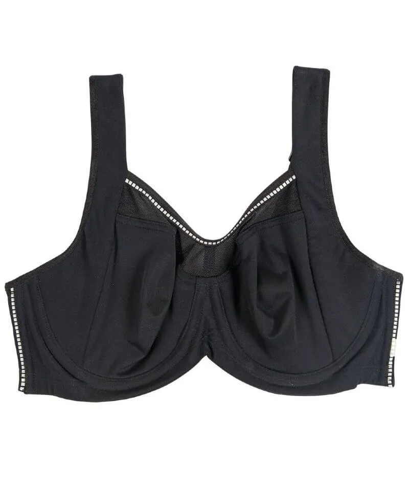 Bendon Sport Extreme Out Underwired Sports Bra - Black/Silver