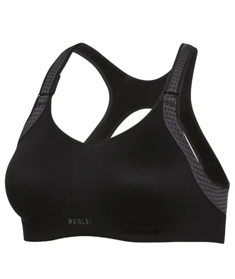 Berlei Pro Elite Mesh Crop Sports Bra - Black