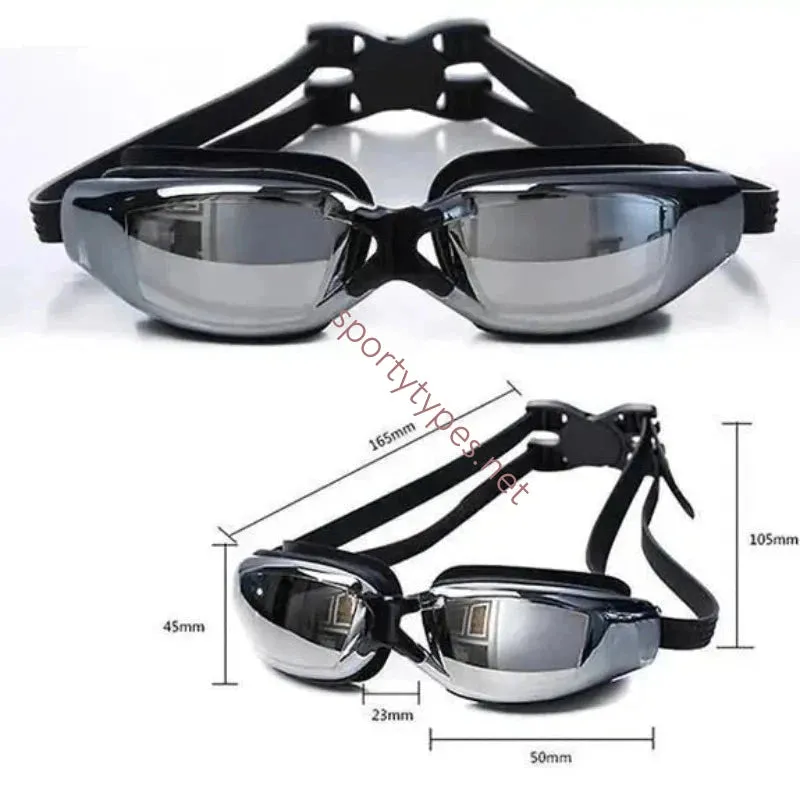 Black HD Anti-fog Swim Goggles