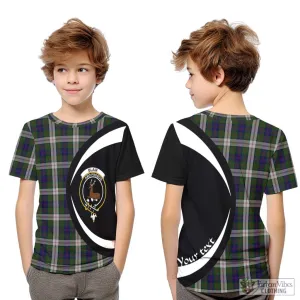 Blair Dress Tartan Kid T-Shirt with Family Crest Circle Style