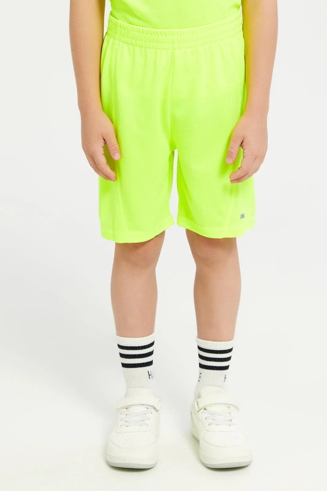 Boys Yellow Active T-Shirt & Shorts Set (2 Piece)