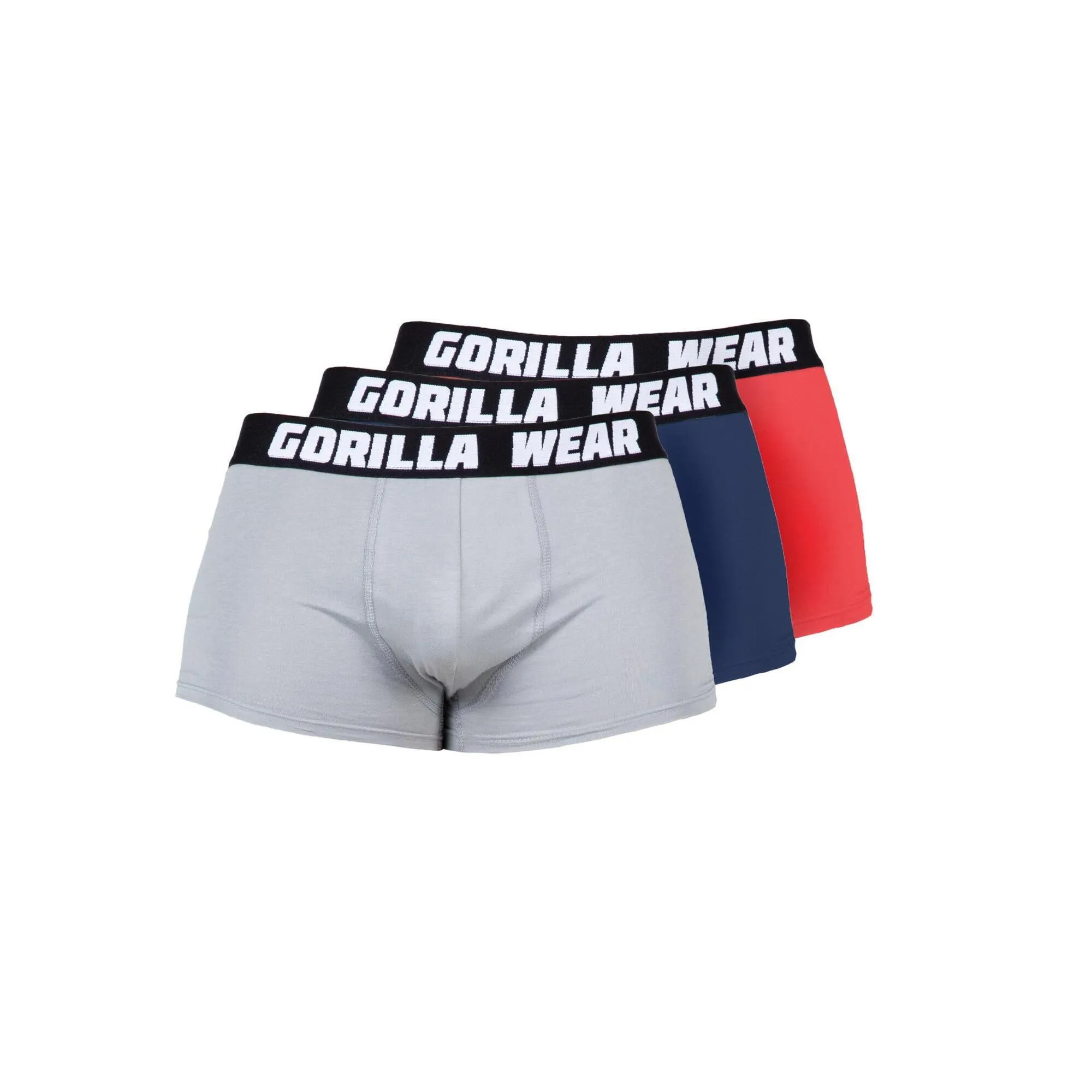 Briefs - Gorilla Wear 3 pcs. - Grey/Blue/Red, Gray