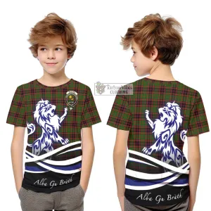 Buchan Tartan Kid T-Shirt with Alba Gu Brath Regal Lion Emblem