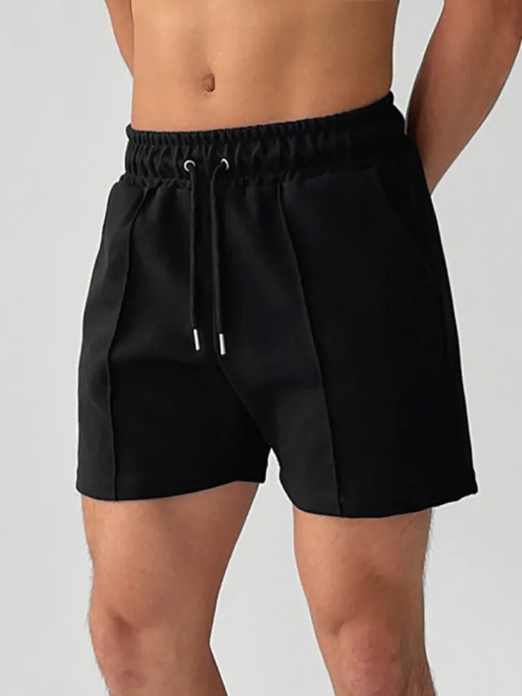 Casual Solid Color Running Training Shorts