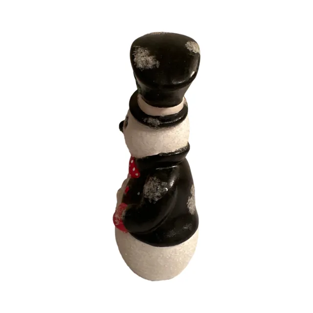 Ceramic Snowman with Black Hat