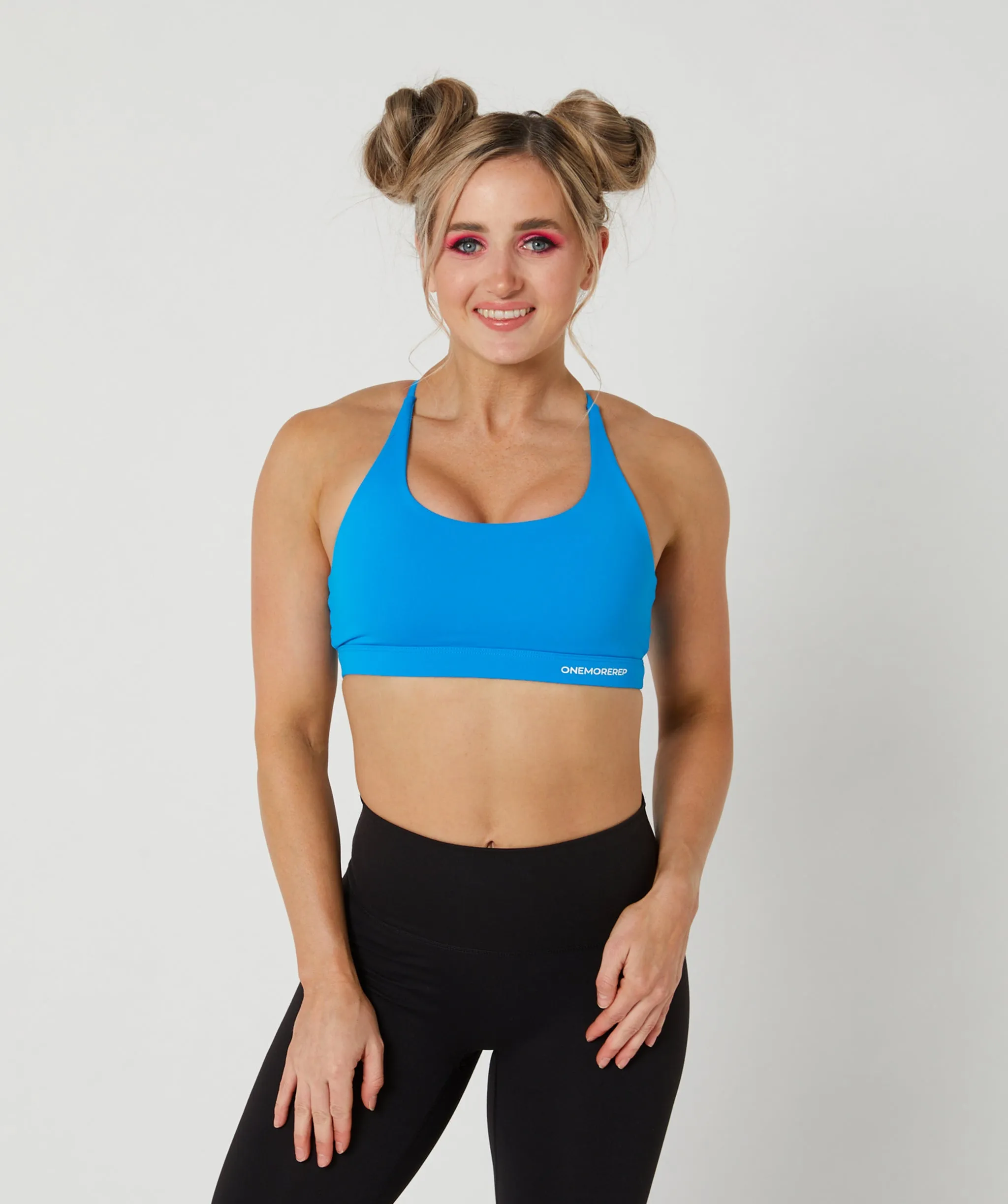 Core Strappy Sports Bra Blue Raspberry