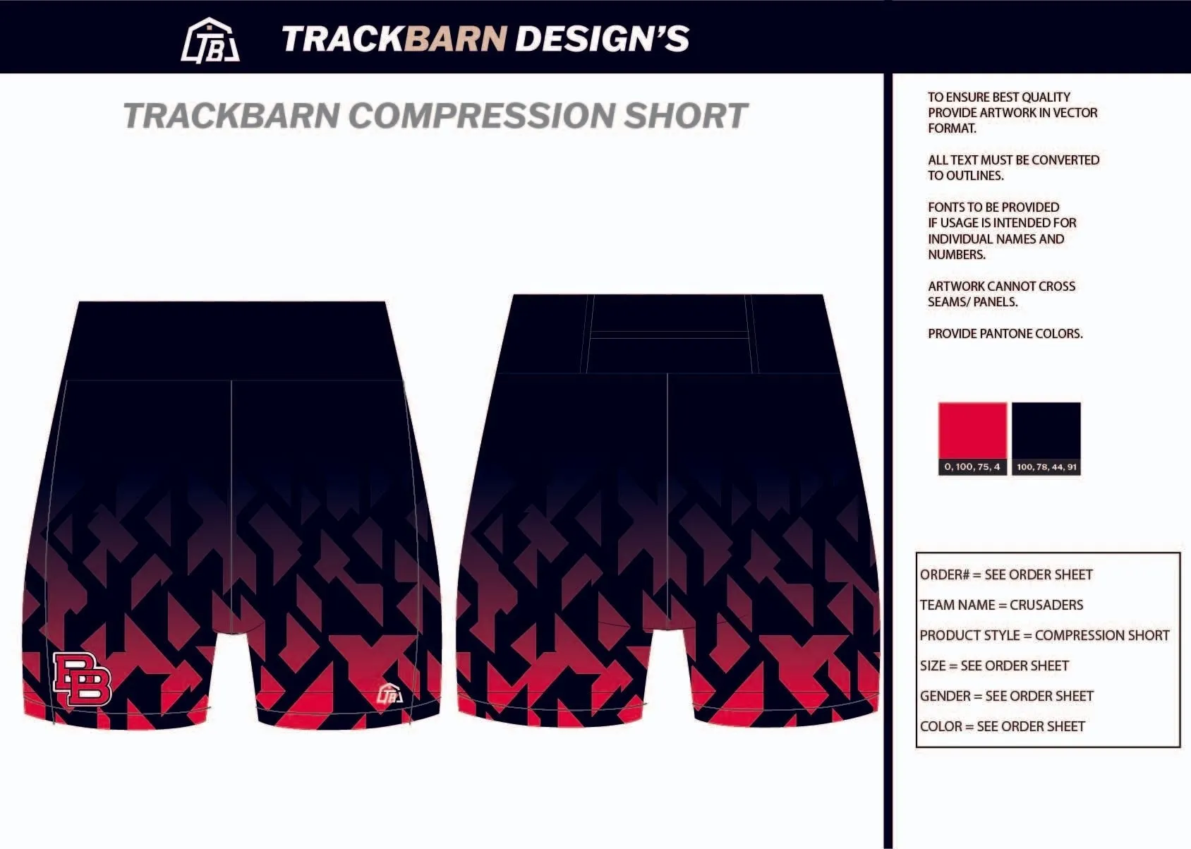 Crusaders-- Womens Short Running Tight