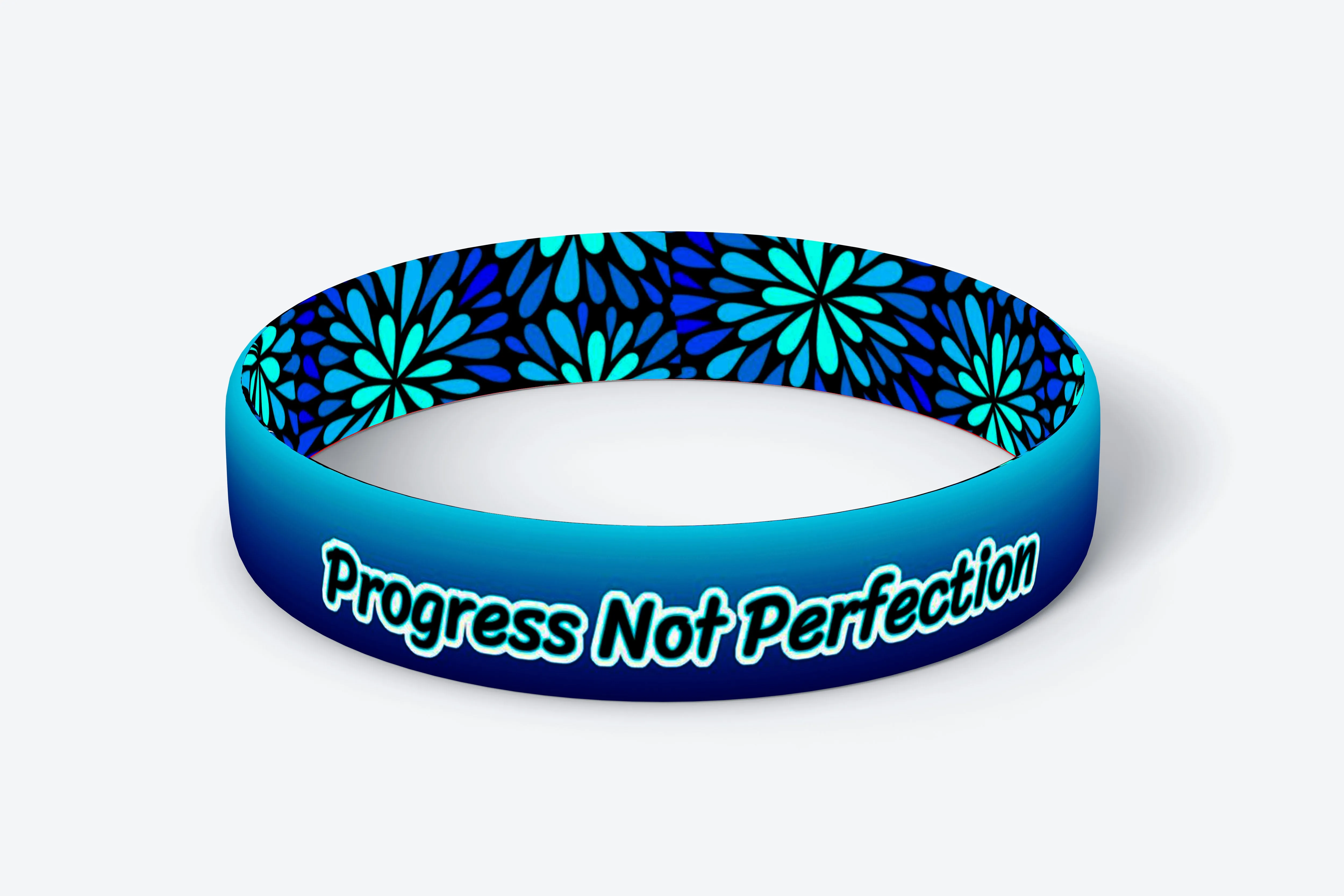 Daily Reminder Motivational Wristbands - Progress Not Perfection