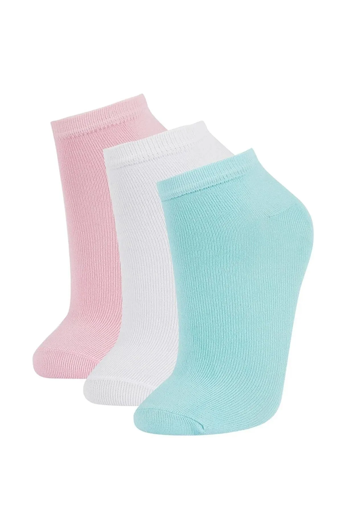 Defacto Women's Fit 3-Piece Cotton Pilates Socks