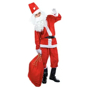 Deluxe Traditional Plush Santa Costume