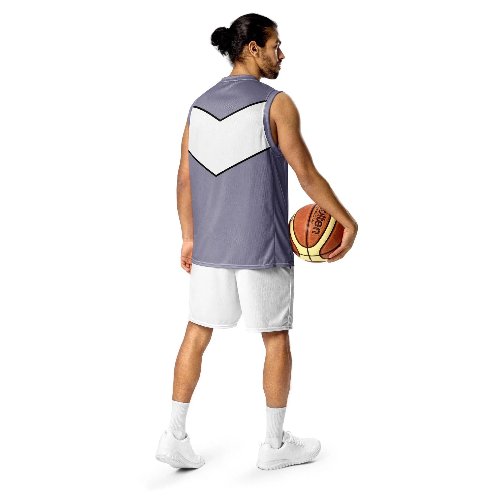 DTI Grey Lavendar Recycled unisex basketball jersey