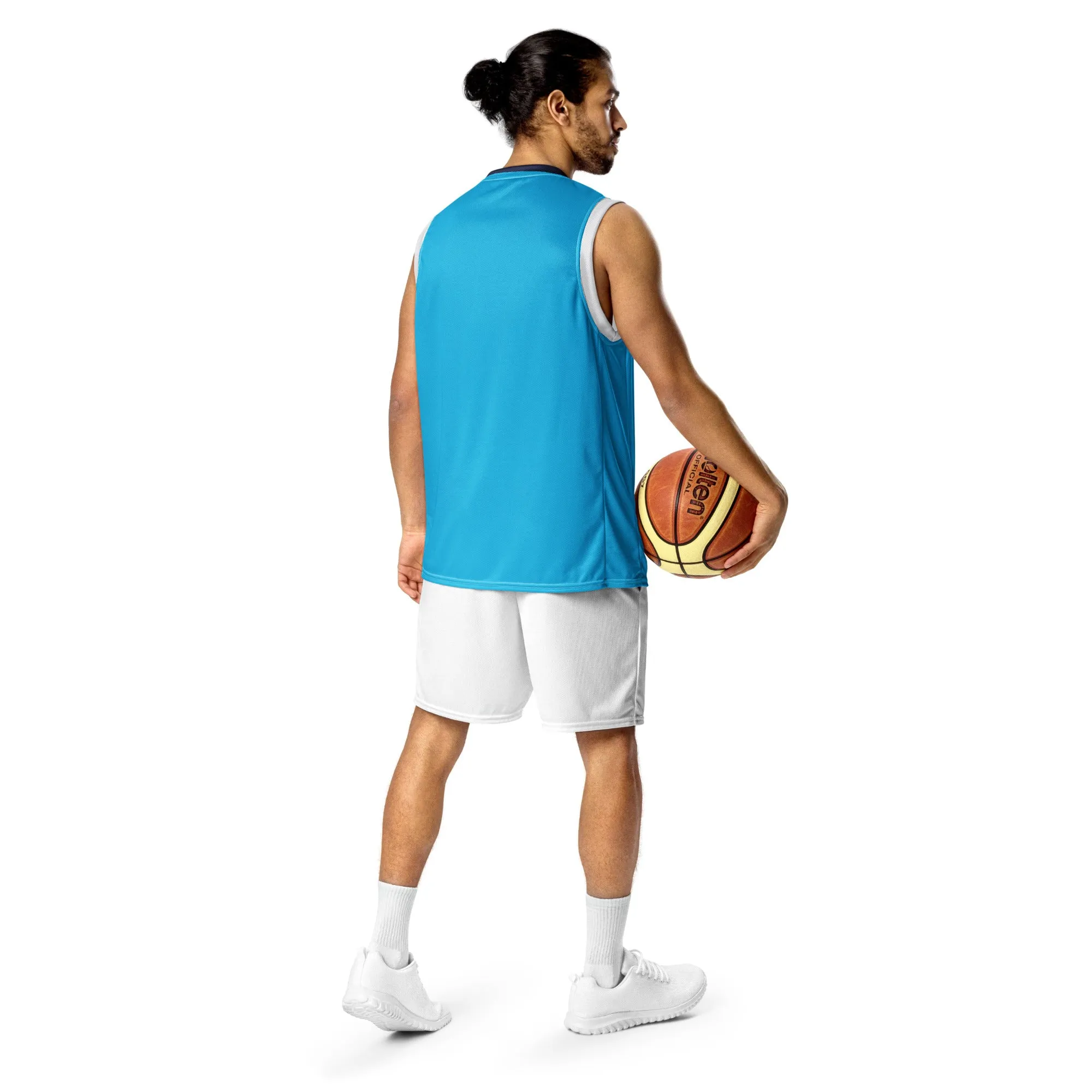 DTI Ocean Blue Recycled unisex basketball jersey