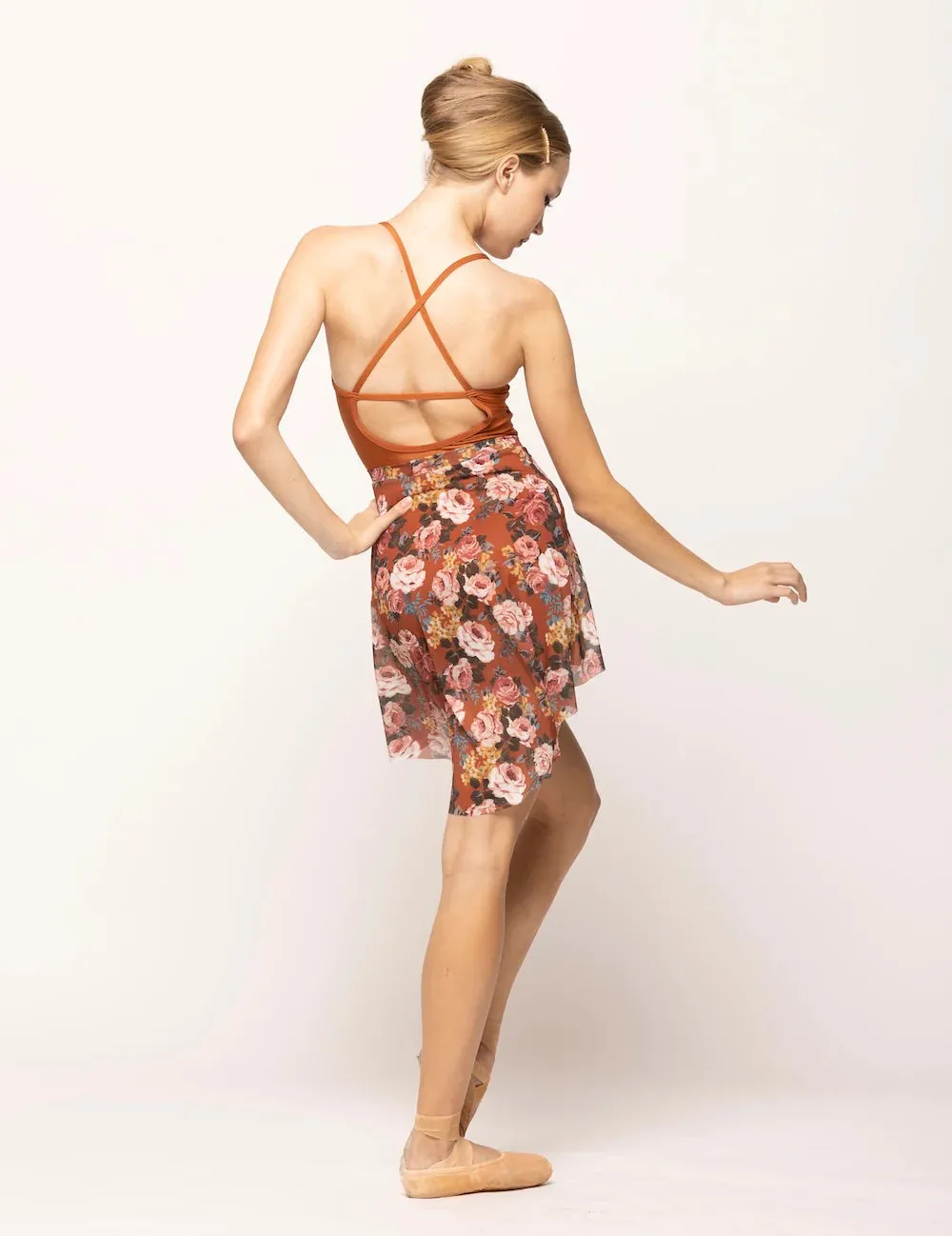 Elevé Dancewear | Mid High-Low Wrap Skirt | Picante Mesh