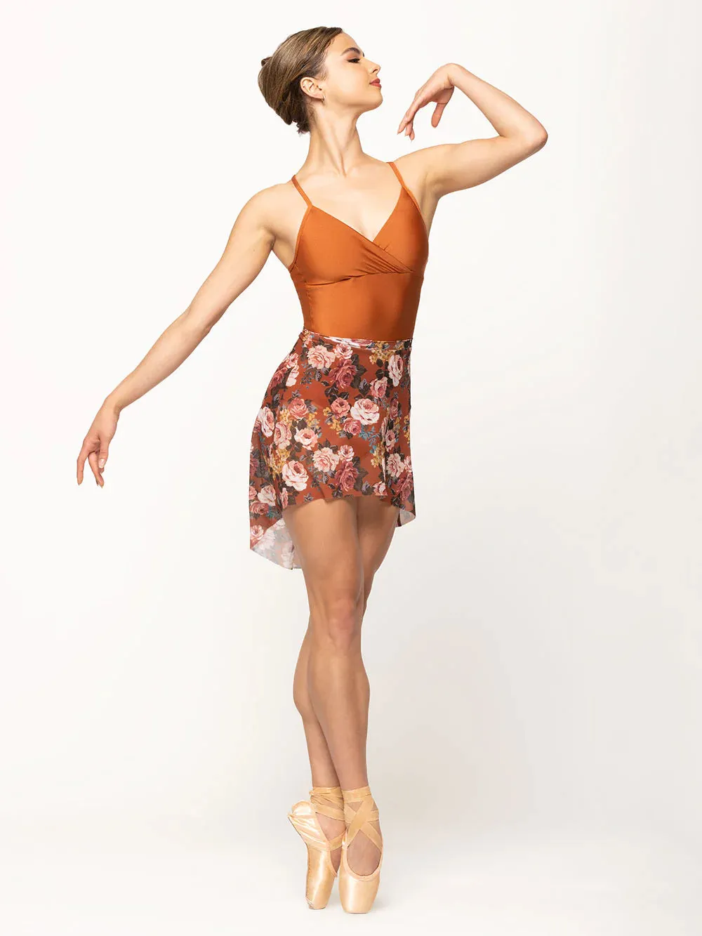 Elevé Dancewear | Mid High-Low Wrap Skirt | Picante Mesh