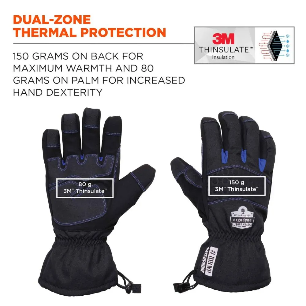 Ergodyne 17616 #819WP 2XL Black Extreme Thermal WP Gloves