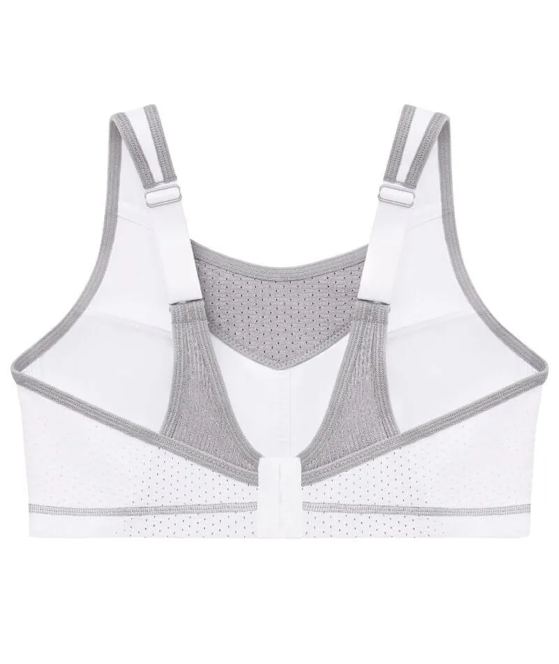 Glamorise No-Bounce Camisole Elite Wire-Free Sports Bra - White/Gray