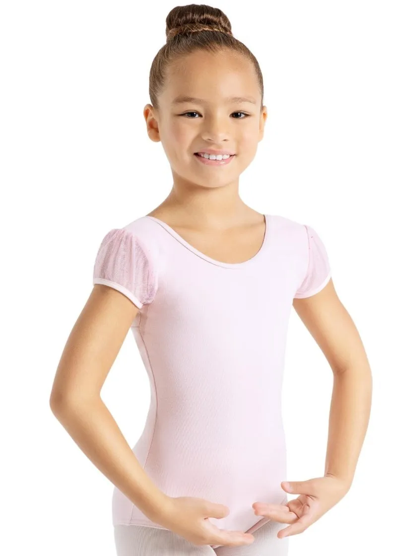 Glitter Glam Youth Puff Sleeve Leotard