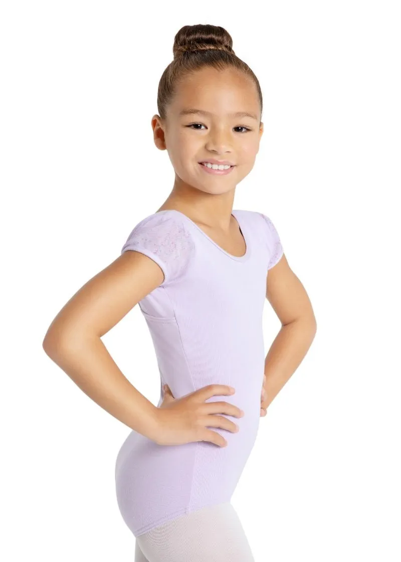 Glitter Glam Youth Puff Sleeve Leotard