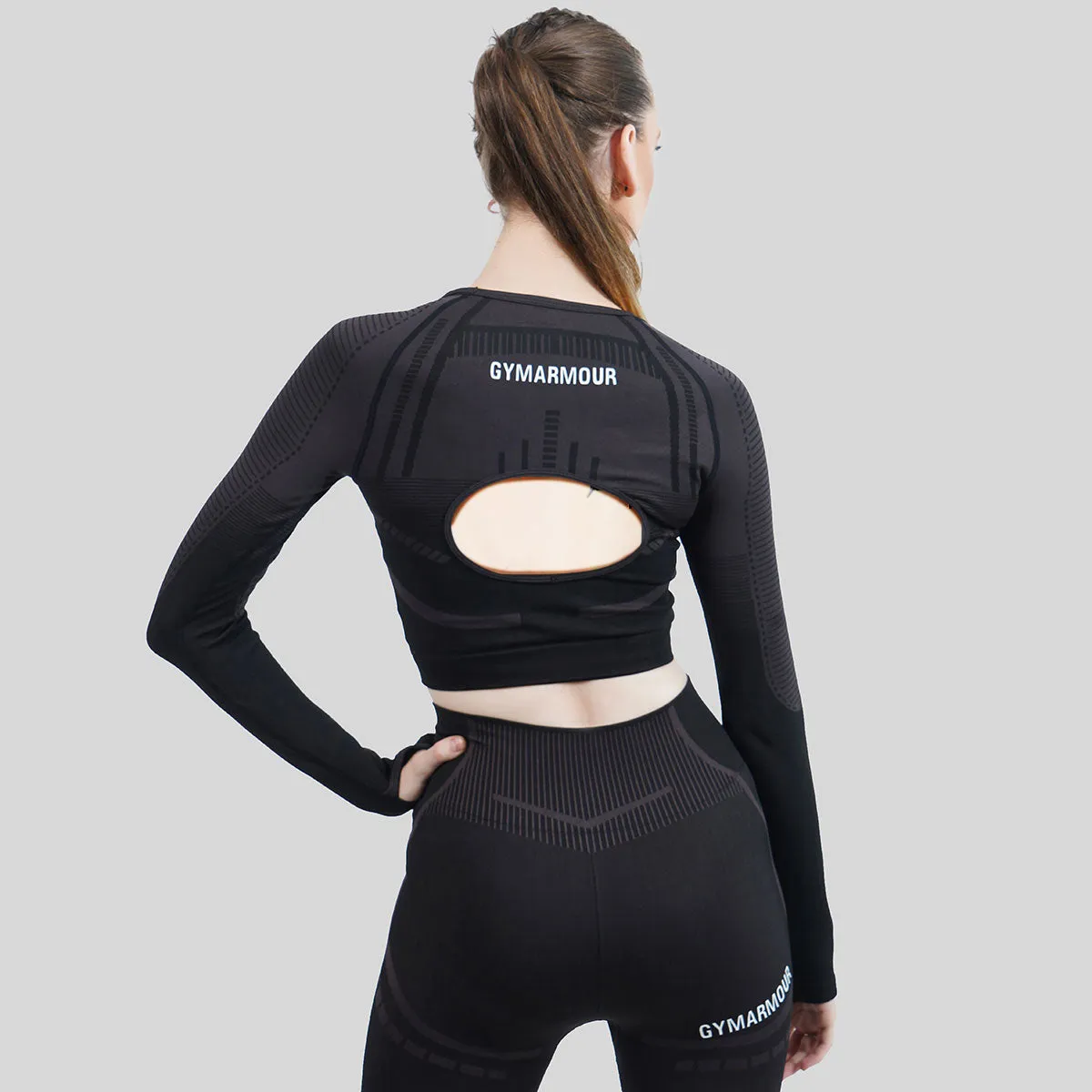 Impulse Seamless Crop Top (Black)