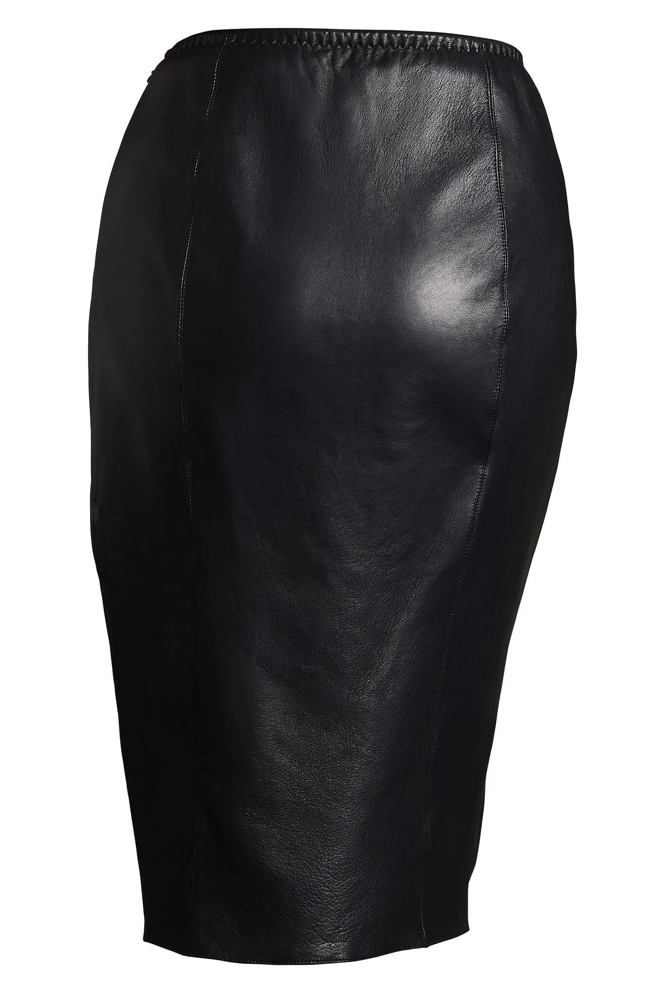 Lexi Black Leather Skirt