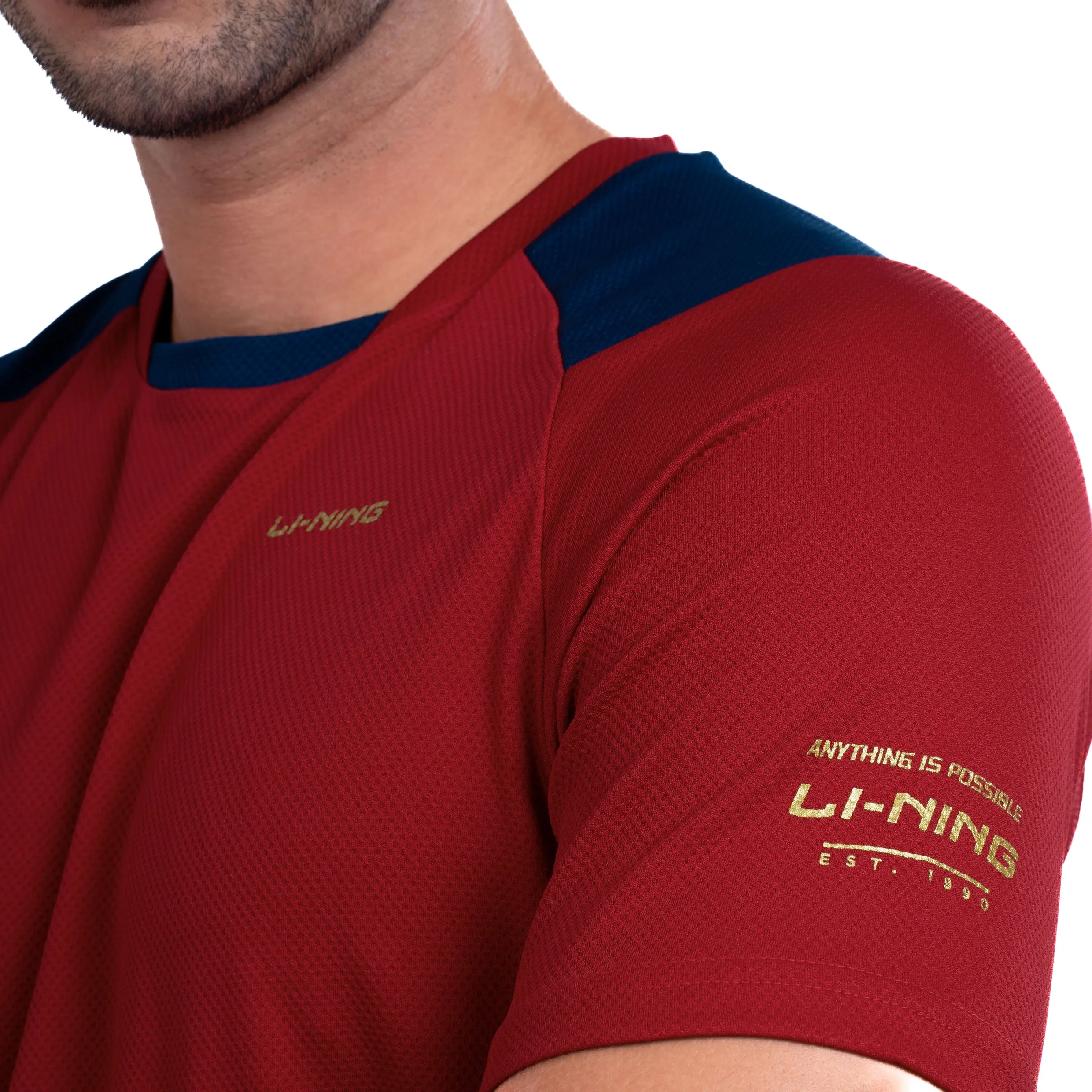 Li-Ning Flip Side T-Shirt (MAROON ; 2XS)