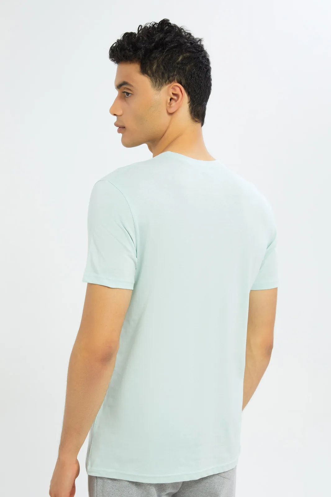 Men Mint Crew Neck T-Shirt