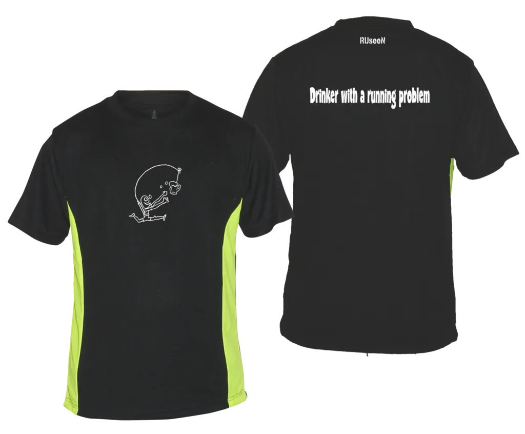 Men's Reflective Short Sleeve Shirt - Drinker with a Running Problem