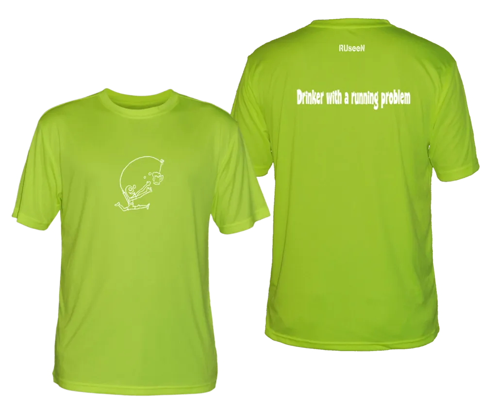 Men's Reflective Short Sleeve Shirt - Drinker with a Running Problem