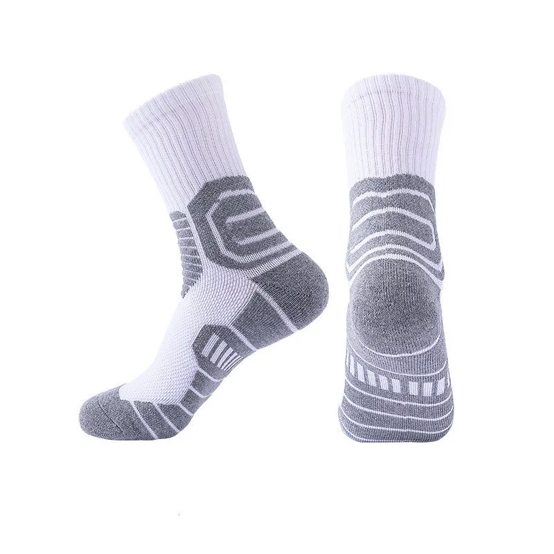 Men's Sports Sweat-Absorbent Non-Slip Running Socks