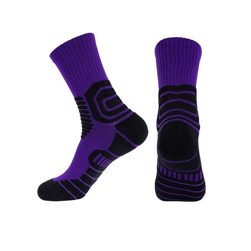 Men's Sports Sweat-Absorbent Non-Slip Running Socks