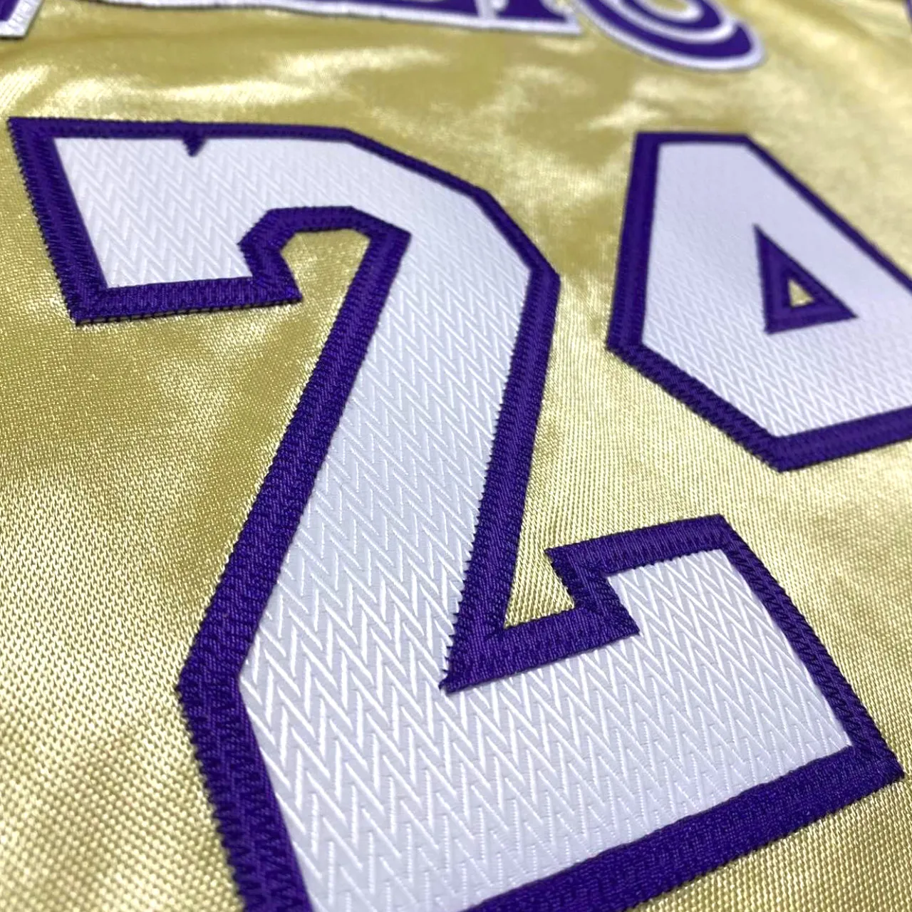 Mitchell and Ness Kobe Bryant Los Angeles Lakers Hall of Fame Edition feat. "Mamba Academy" Authentic Jersey - Gold #24