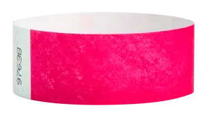 Neon Pink Tyvek Solid Wristbands