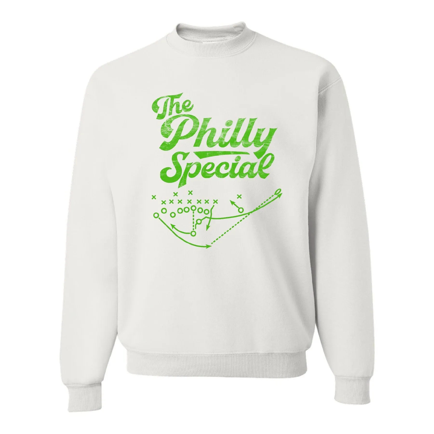 Philly Special Crewneck Sweatshirt | Philly Special Play Diagram White Crewneck Sweatshirt