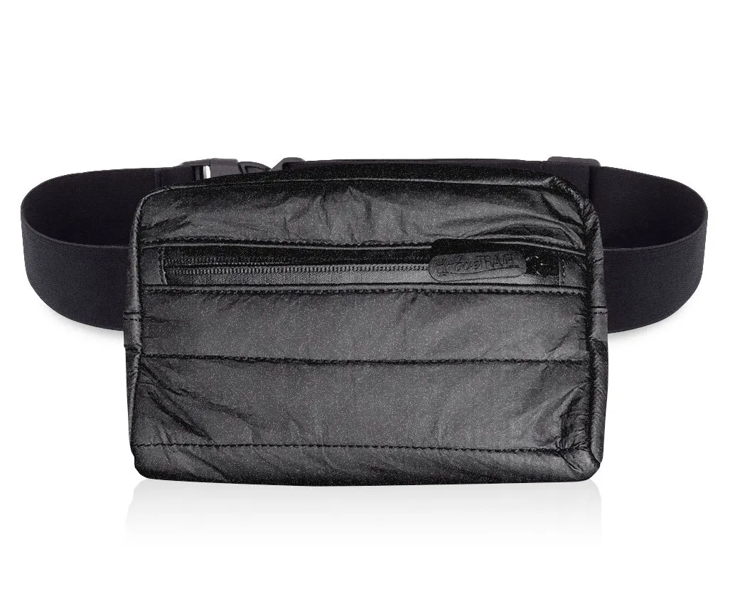 Puffer Fanny Pack in Shimmer Black